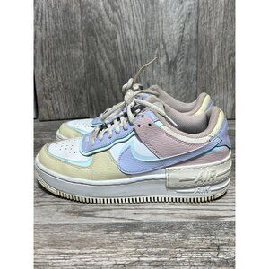 NIKE Air Force 1 AF1 Shadow 'Pastel' Lace Up Sneakers CI0919-106 Size 7 Womens